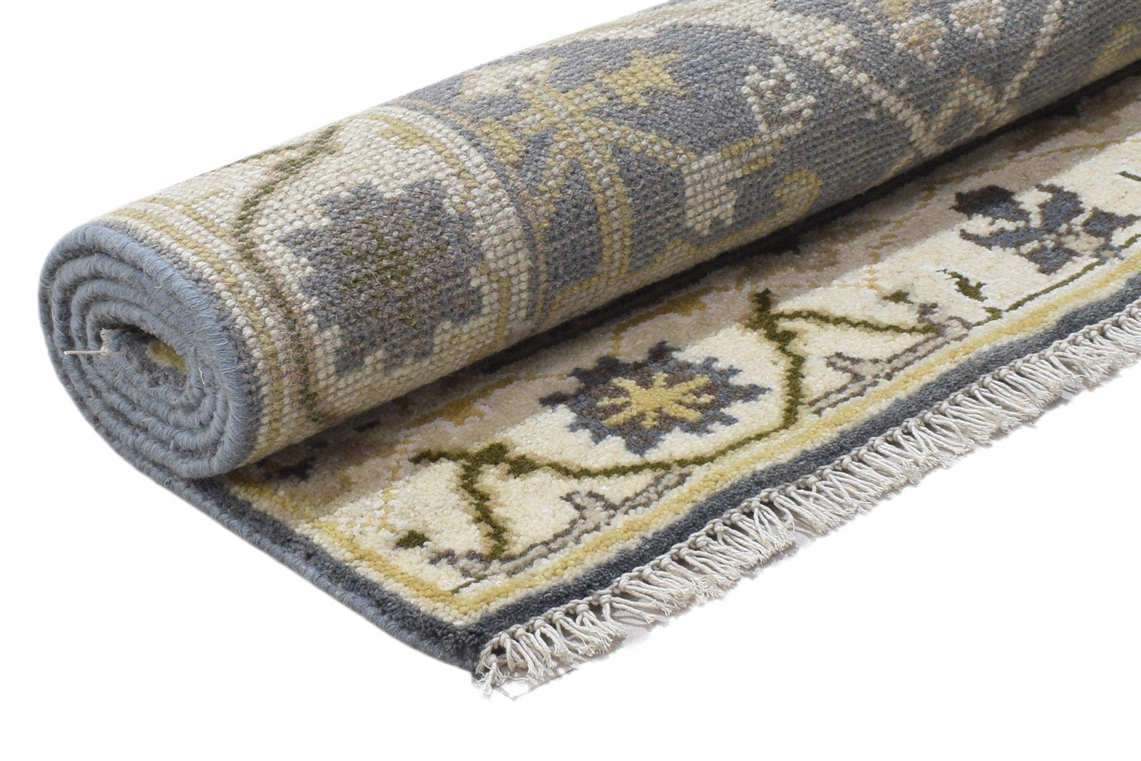 Hand Knotted Dark Grey Wool Rug 3' X 5' Persien Oushak Oriental Room Size Carpet 7864328159381