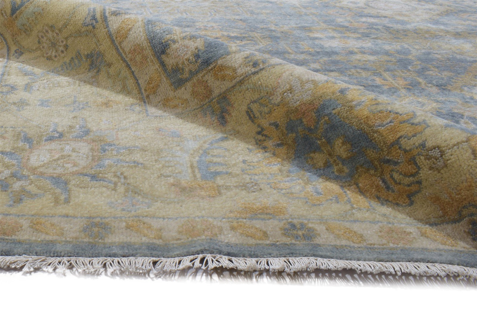 Hand Knotted Dark Grey Wool Rug 8' X 10' Persian Oushak Oriental Large Carpet 7864193712277