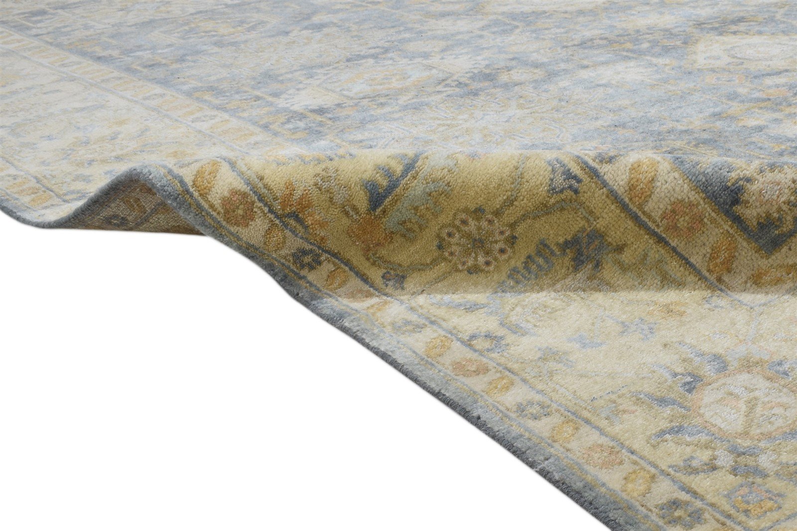 Hand Knotted Dark Grey Wool Rug 8' X 10' Persian Oushak Oriental Large Carpet 7864193712277