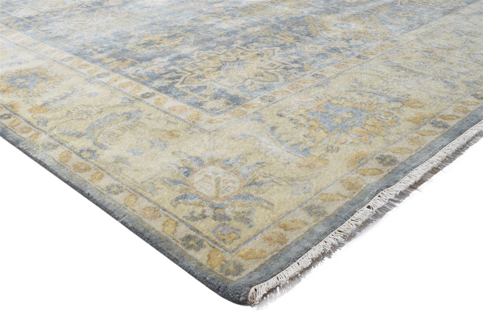 Hand Knotted Dark Grey Wool Rug 8' X 10' Persian Oushak Oriental Large Carpet 7864193712277