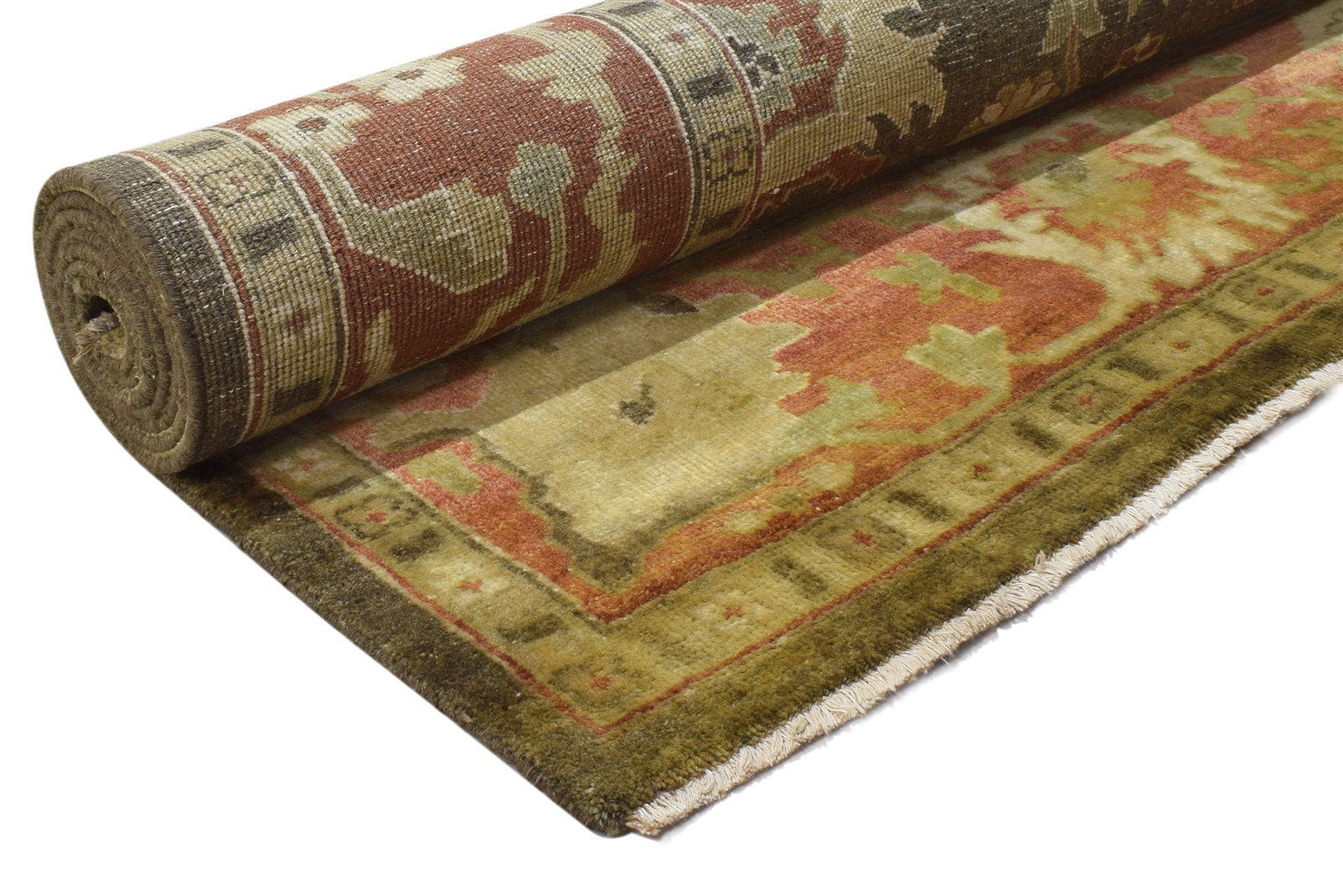 Hand Knotted Dark Grey Wool Rug 8' X 10' Persian Oushak Oriental Large Carpet 7865010389141