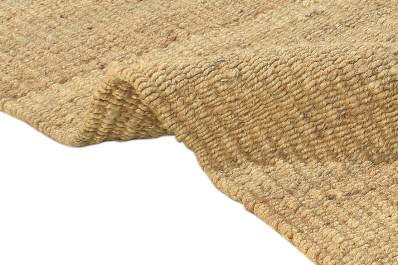 Dolli Hand Knotted Gold Hemp Rug 2' X 3' Modern Scandinavian Solid 7864502026389