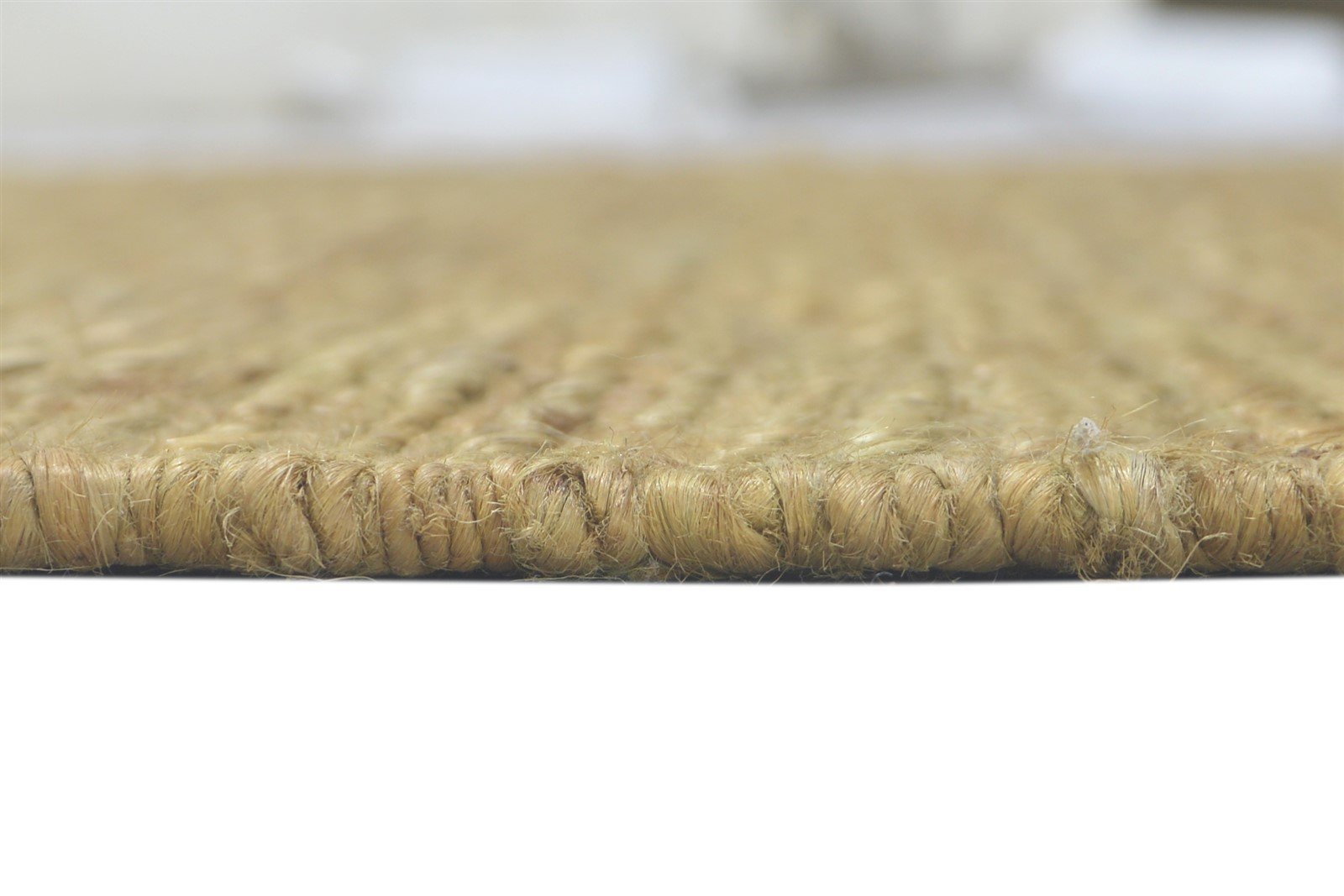 Hand Knotted Gold Jute Rug 5' X 8' Modern Scandinavian Solid Room Size Carpet 7860699005077