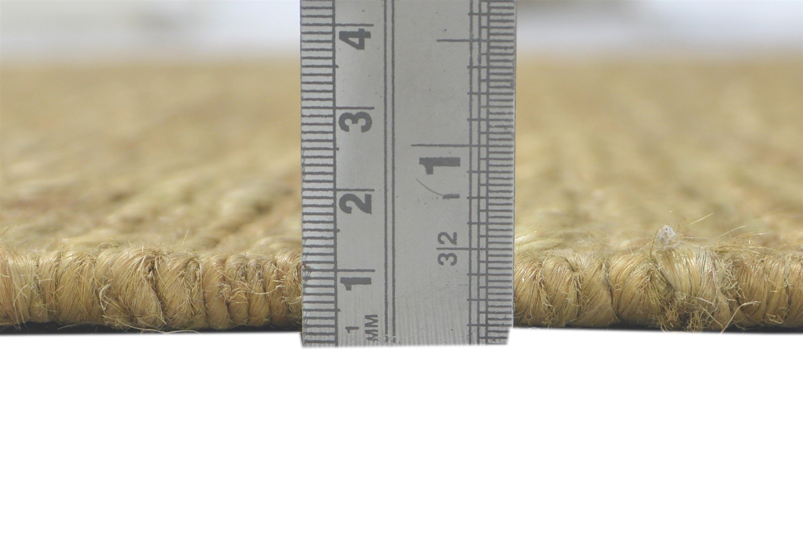 Hand Knotted Gold Jute Rug 5' X 8' Modern Scandinavian Solid Room Size Carpet 7860699005077