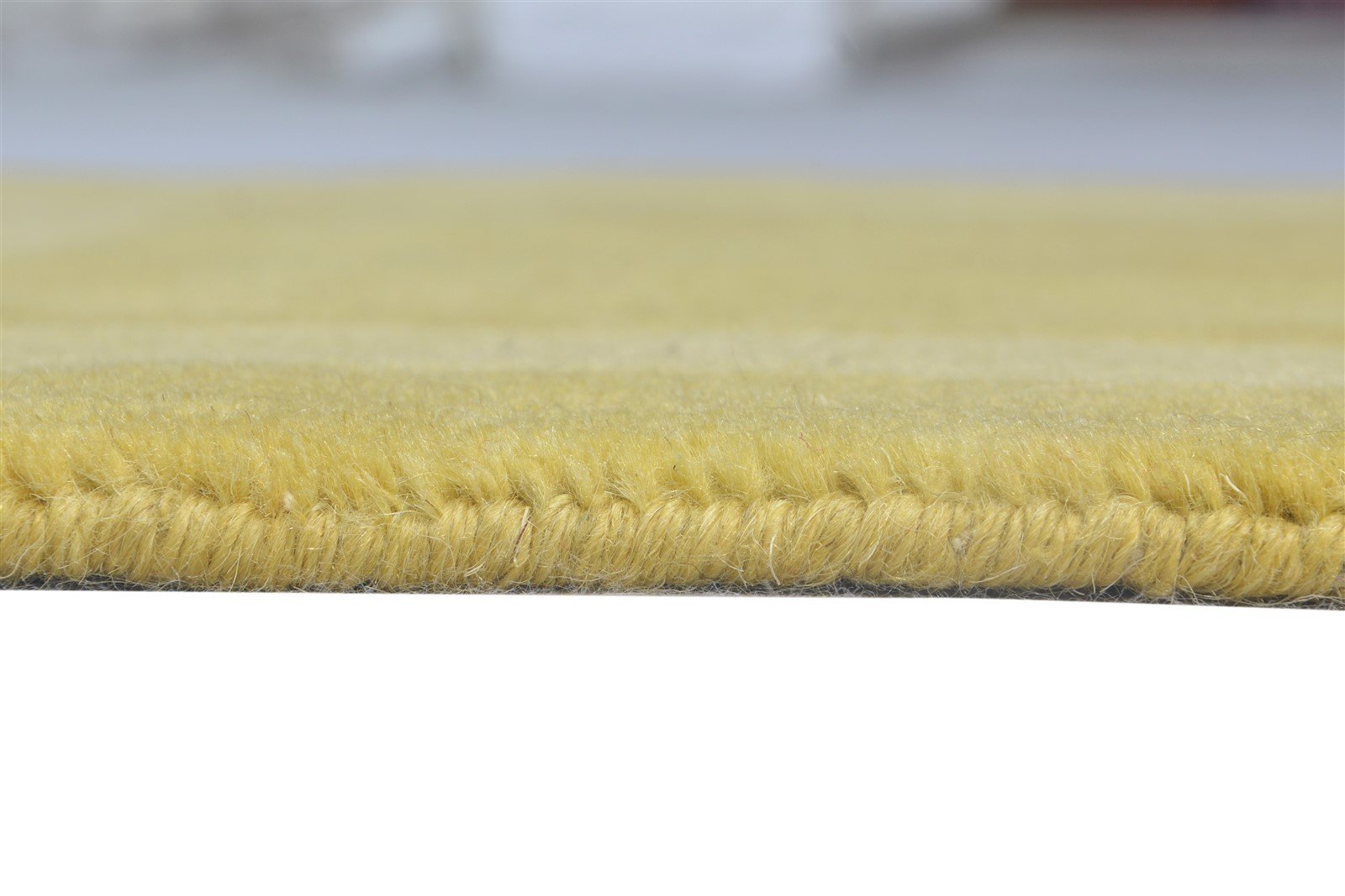 Hand Knotted Gold Wool Rug 2' X 3' Tribal Gabbeh Modern Small Carpet 7865126453397
