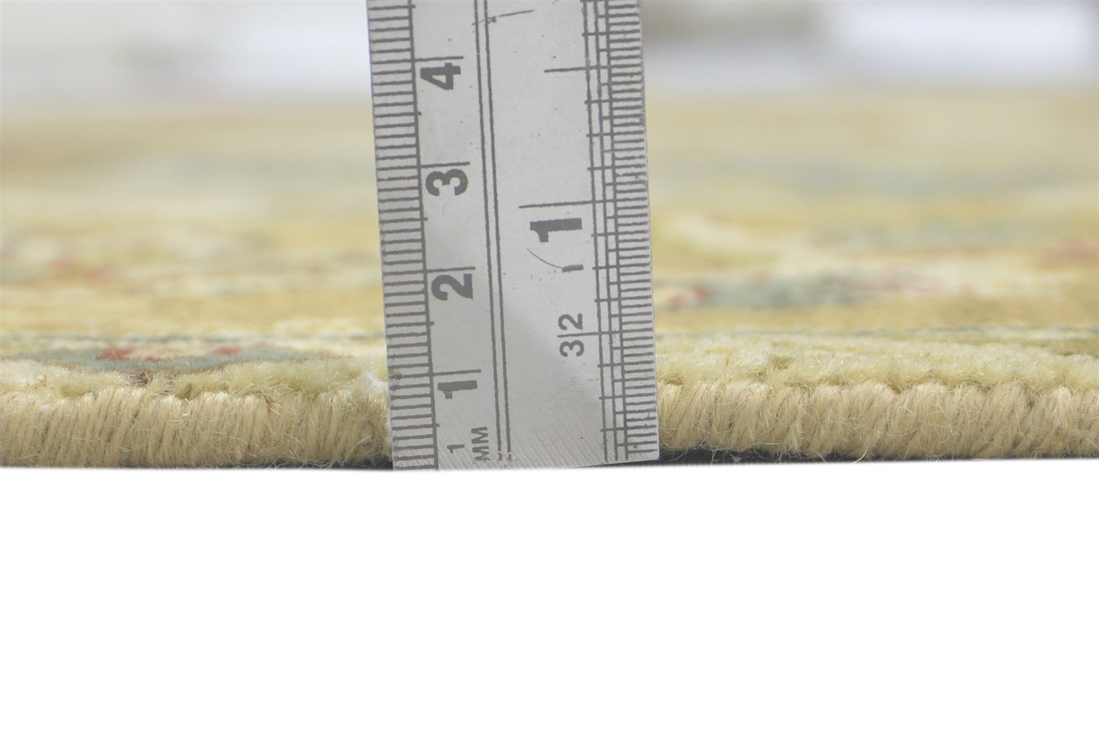 Hand Knotted Gold Wool Rug 6' X 9' Modern Oriental Patchwork Room Size Carpet 7860693794965