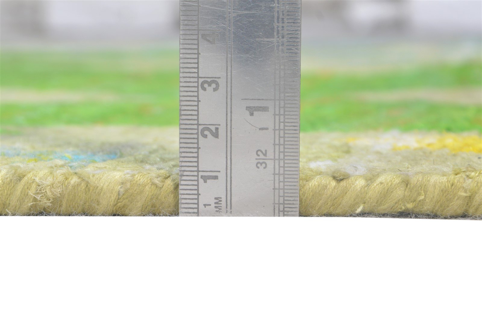 Hand Knotted Green Silk Rug 5' X 8' Modern American Abstract Room Size Carpet 7865142280341