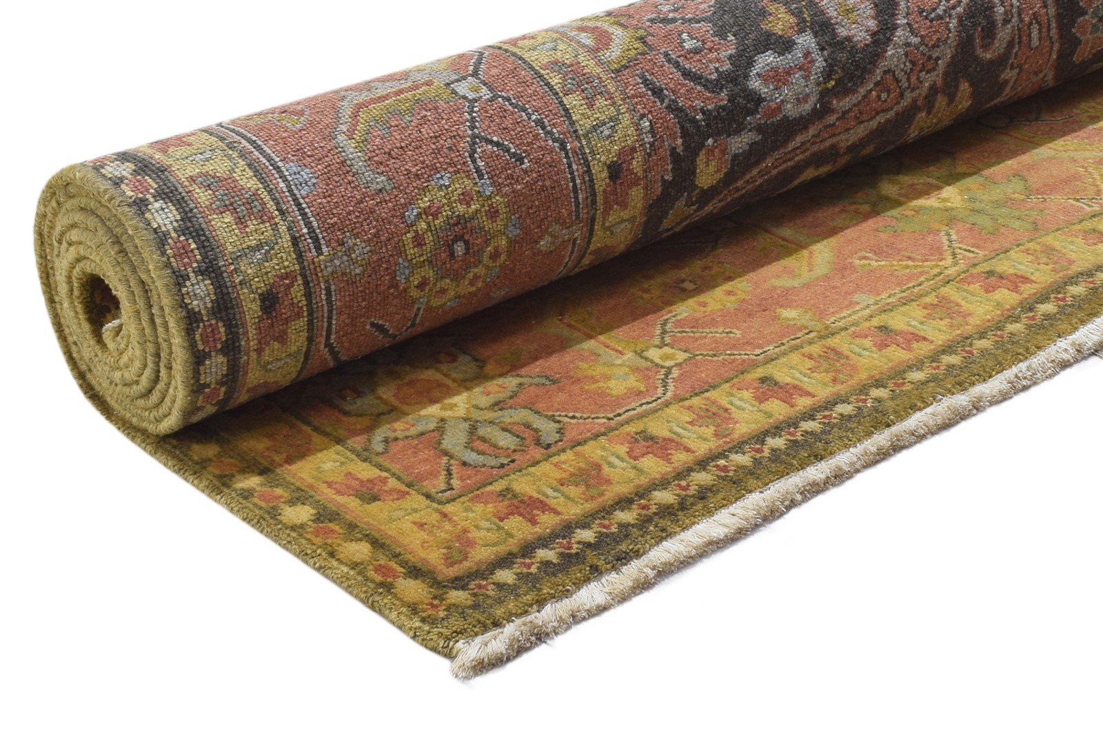 Hand Knotted Green Wool Rug 8' X 10' Persian Mughal Oriental Large Carpet 7864219271317