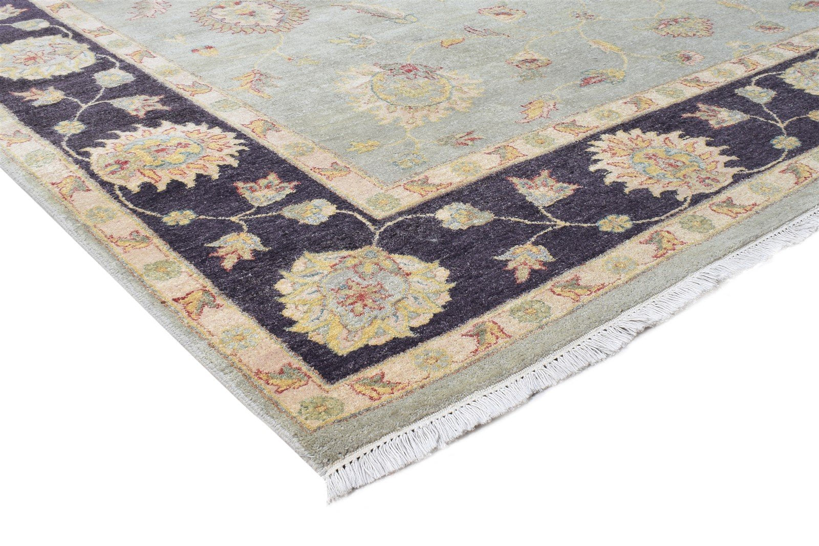 Sibylla Hand Knotted Green Wool Rug 8' X 10' Persian Oushak Oriental 7864607178901