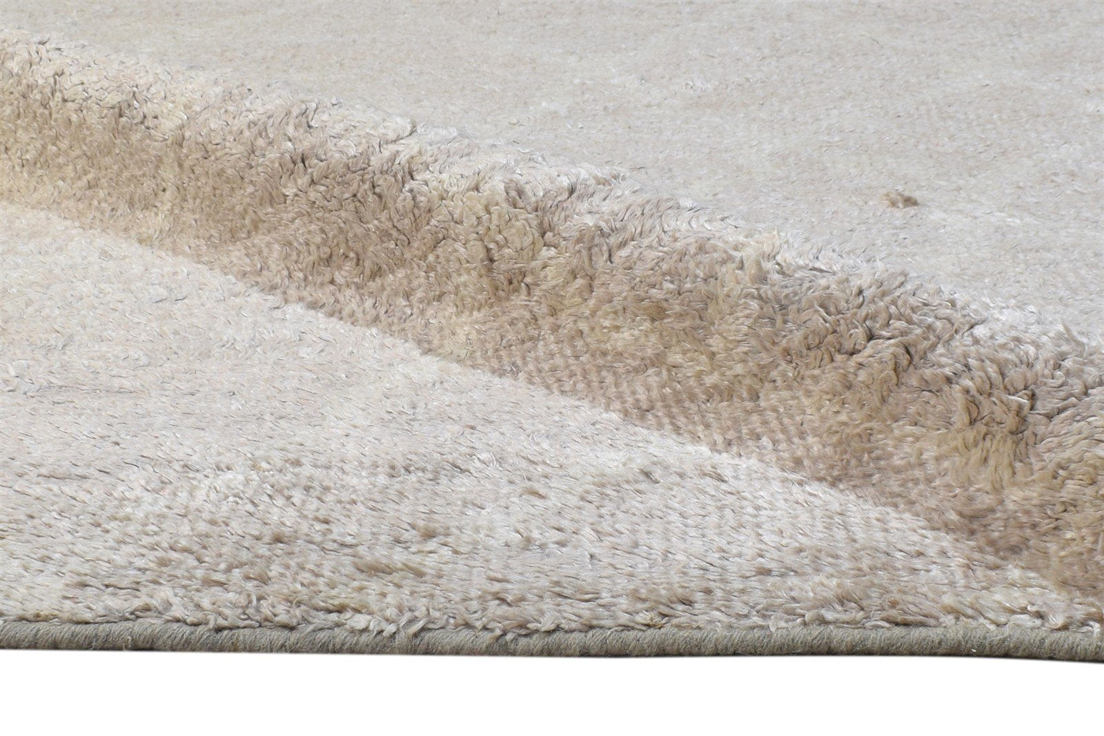 Hand Knotted Grey Rayon From Bamboo Rug 8X10 Modern Moroccan Abstract Large 7864789401749