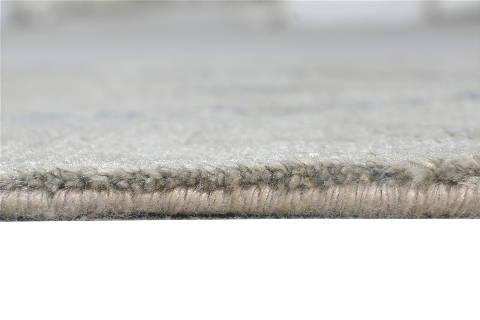 Hand Knotted Grey Silk Rug 2' X 4' Modern American Abstract Small Carpet 7865107841173