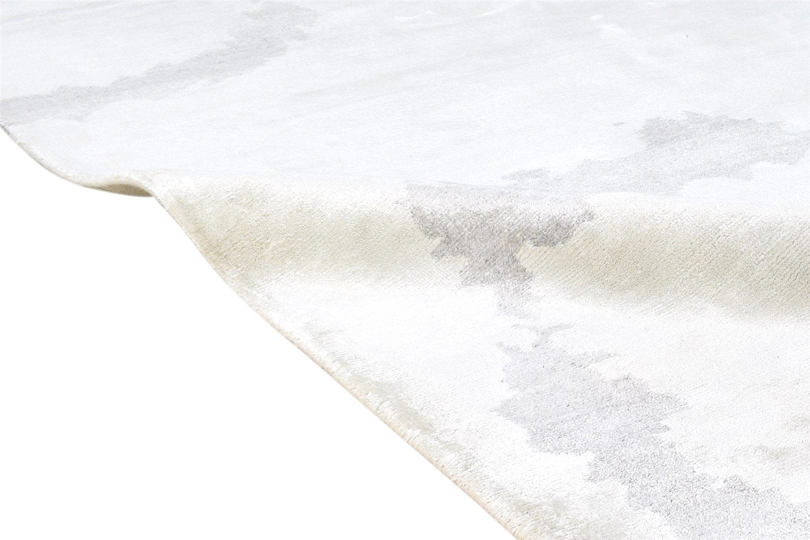 Hand Knotted Grey Silk Rug 6X9 Modern Scandinavian Abstract Room Size Carpet 7865110593685