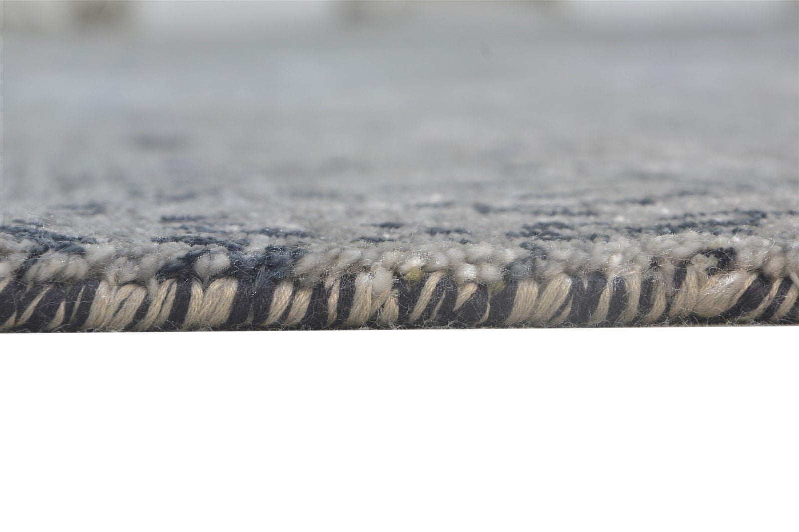 Hand Knotted Grey Silk Rug 8' X 10' Modern Indian Abstract Large Carpet 7864325111957