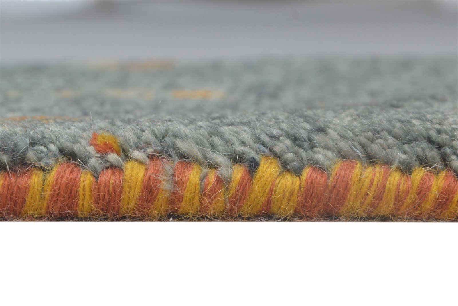 Hand Knotted Grey Wool Rug 1' X 2' Persian Southwestern Tribal Small Carpet 7865180749973