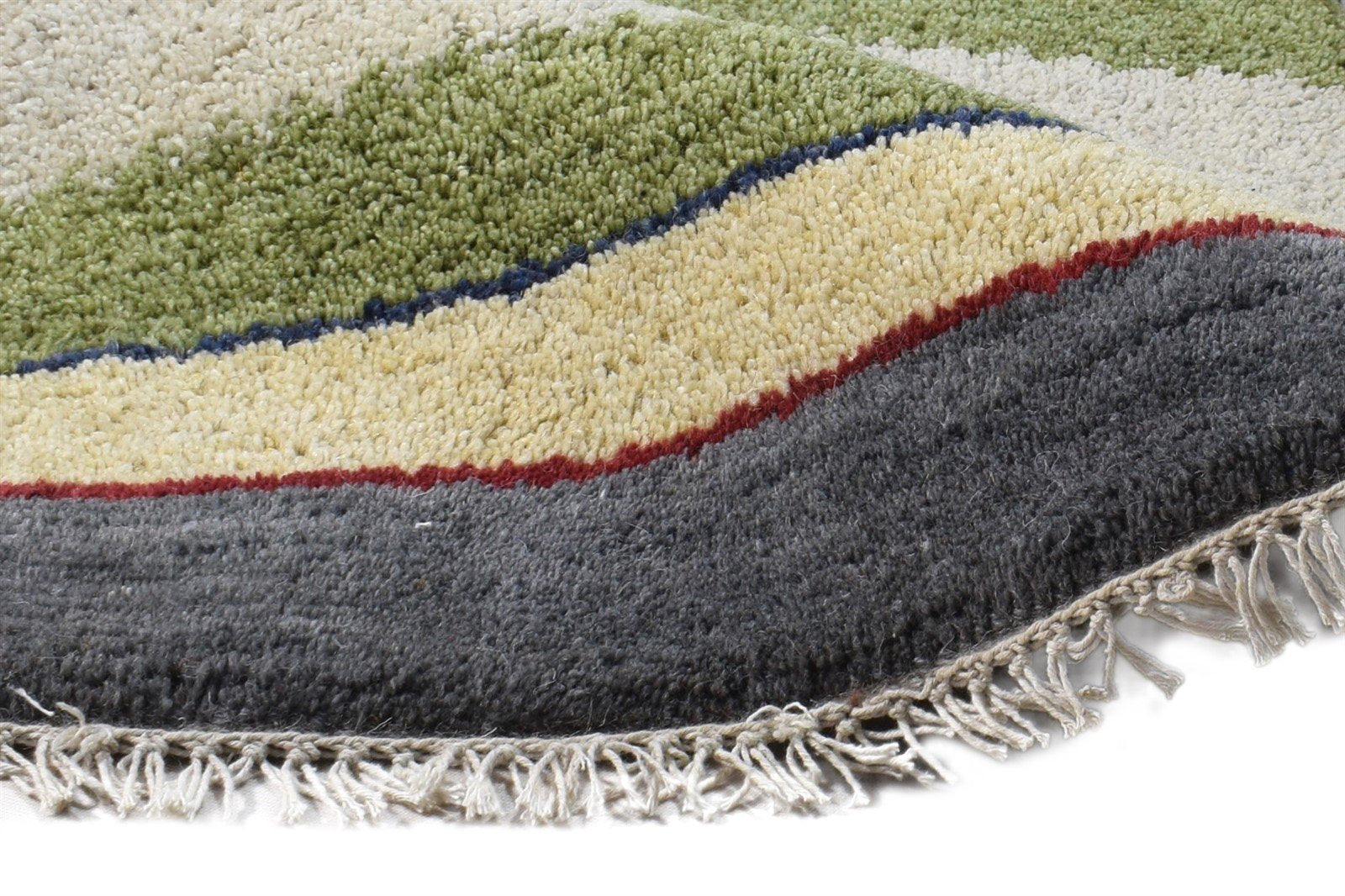 Hand Knotted Grey Wool Rug 1' X 2' Persian Southwestern Tribal Small Carpet 7865182224533
