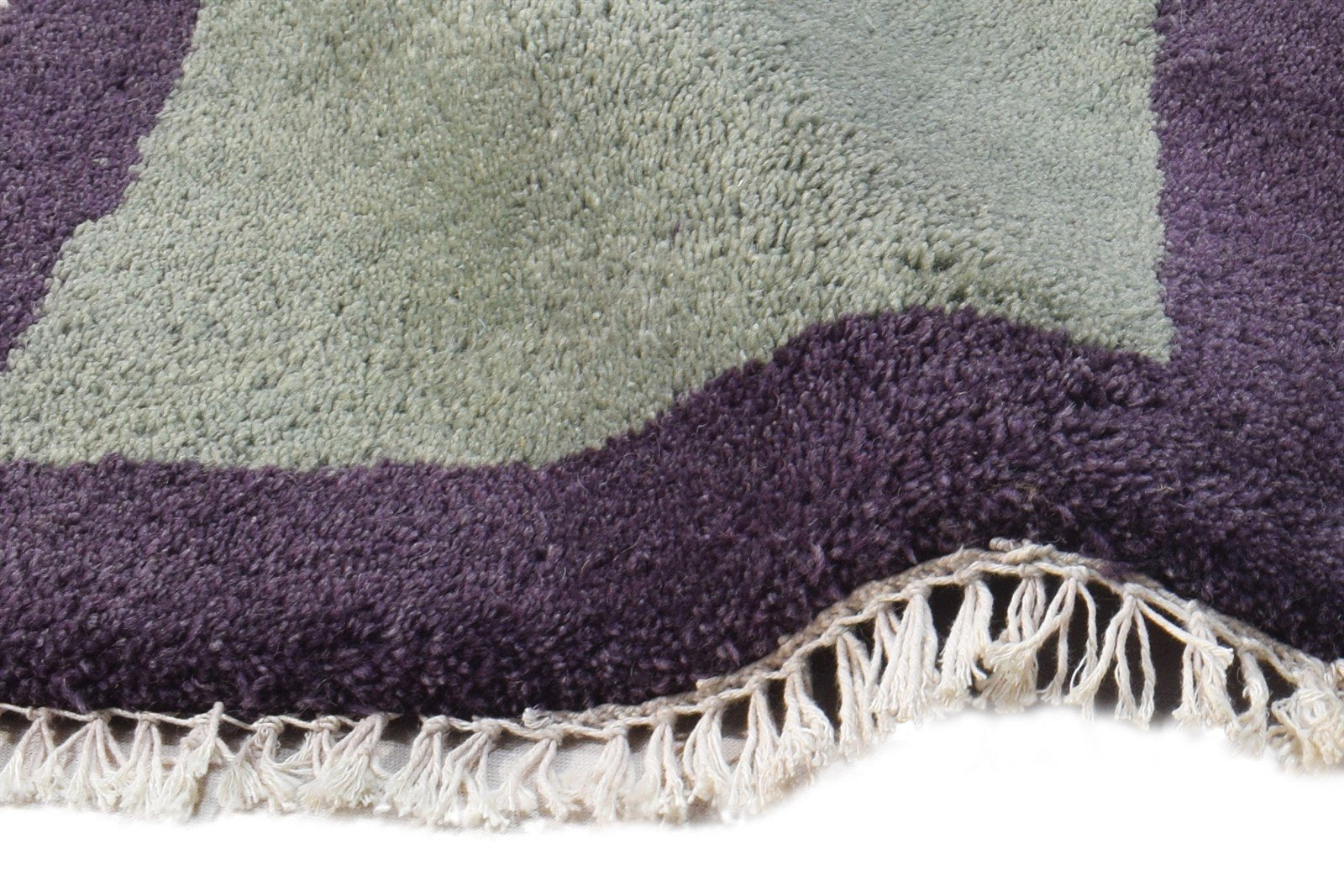 Hand Knotted Grey Wool Rug 1' X 2' Southwestern American Tribal Small Carpet 7865058984085