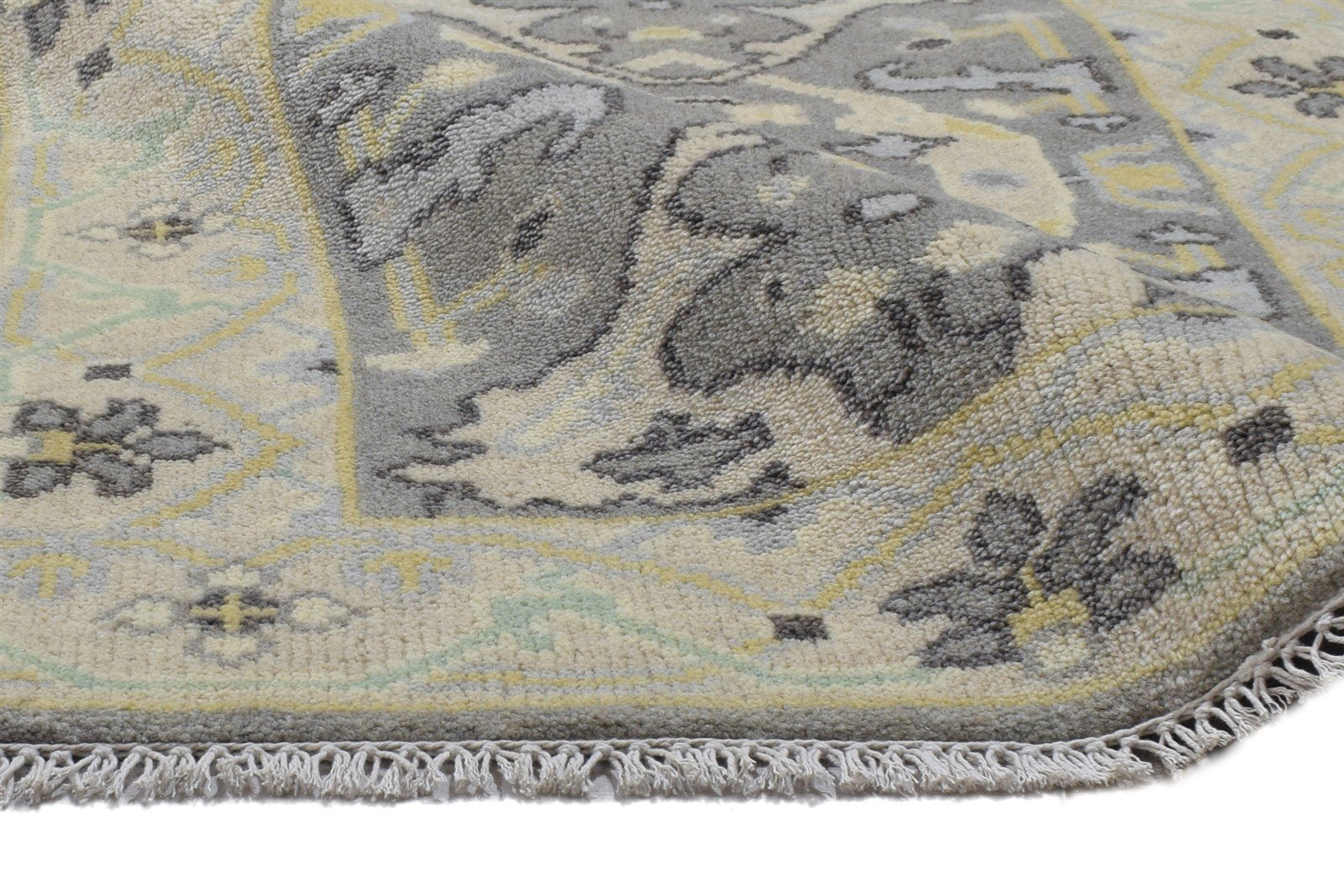 Hand Knotted Grey Wool Rug 2'6 X 10' Persian Oushak Oriental Small Runner 7864835211413