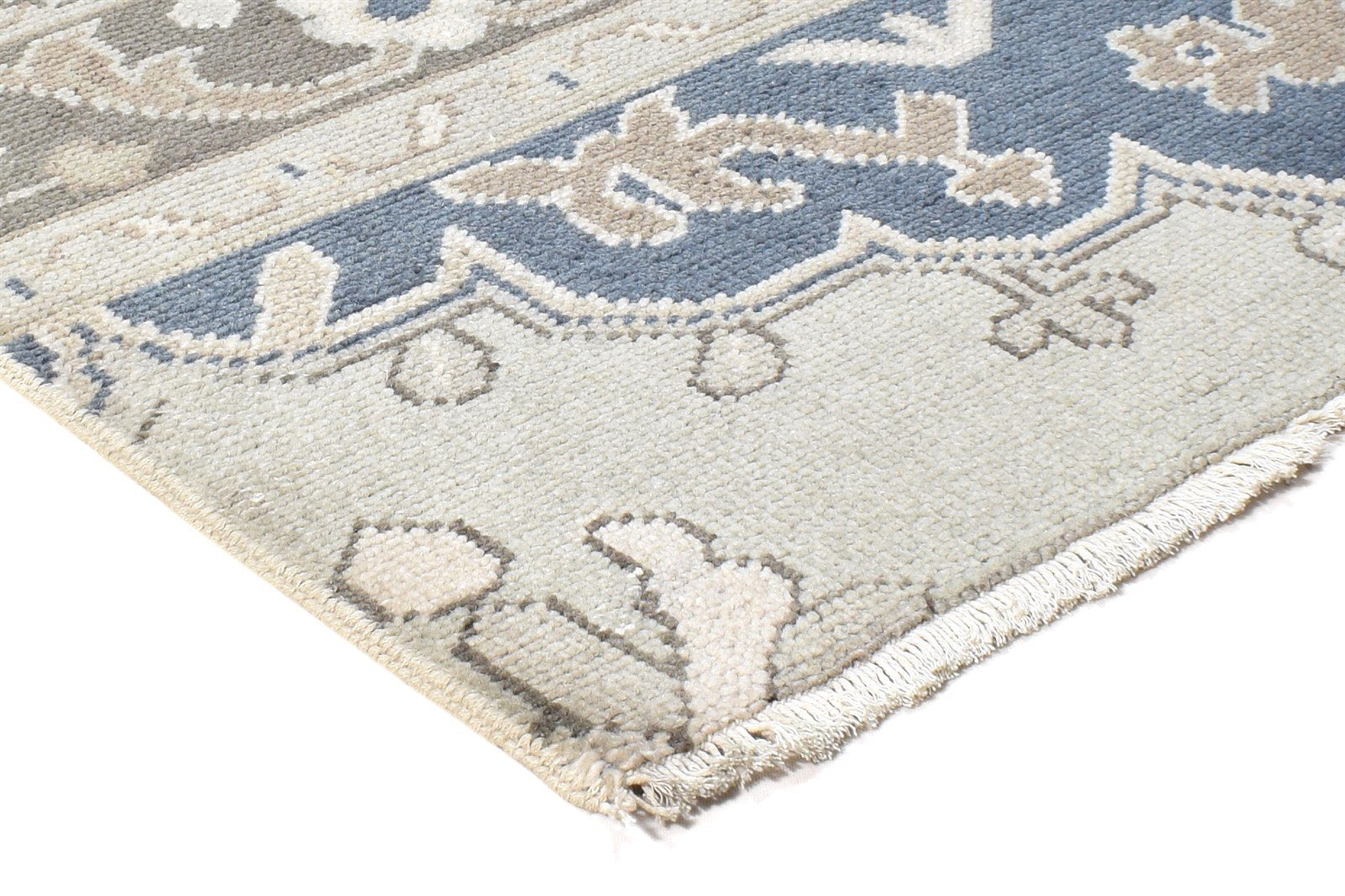 Hand Knotted Grey Wool Rug 2' X 2' Persian Mughal Oriental Small Carpet 7864925520021