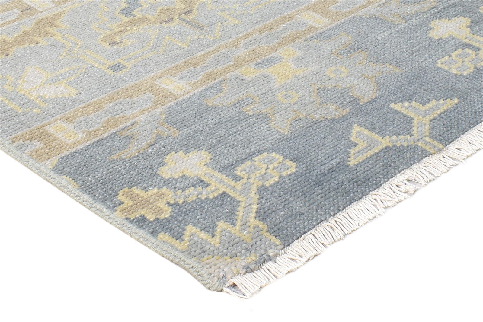 Hand Knotted Grey Wool Rug 2' X 2' Persian Oushak Oriental Small Carpet 7865152929941