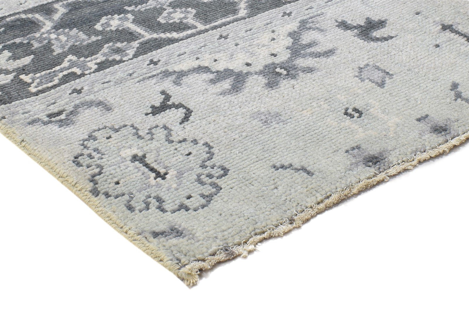 Hand Knotted Grey Wool Rug 2' X 2' Persian Oushak Oriental Small Carpet 7864848875669