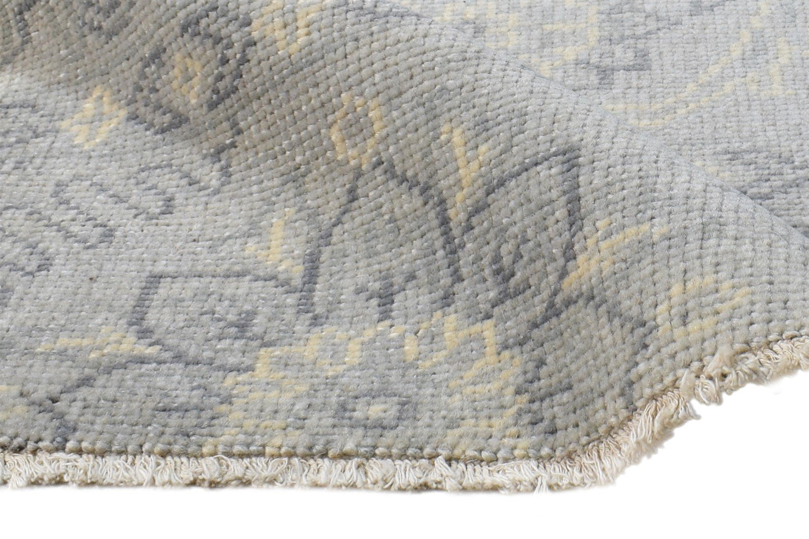 Hand Knotted Grey Wool Rug 2' X 2' Persian Oushak Oriental Small Carpet 7865151258773
