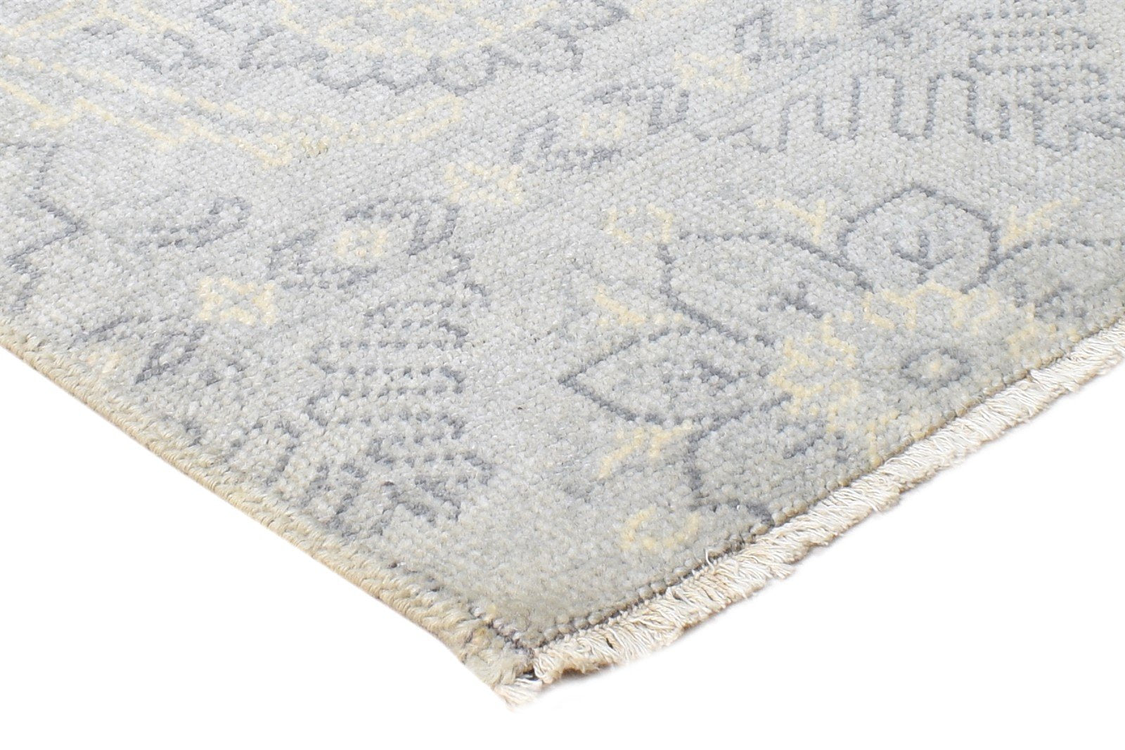 Hand Knotted Grey Wool Rug 2' X 2' Persian Oushak Oriental Small Carpet 7865151258773