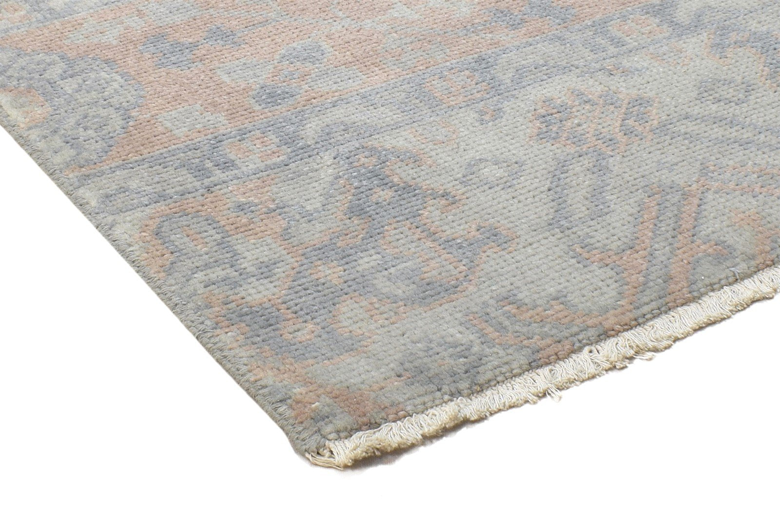 Hand Knotted Grey Wool Rug 2' X 2' Persian Oushak Oriental Small Carpet 7864119787669