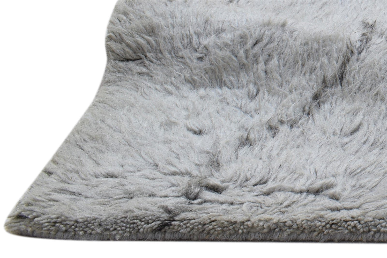 Hand Knotted Grey Wool Rug 2' X 3' Modern Moroccan Trellis Small Carpet 7860704116885