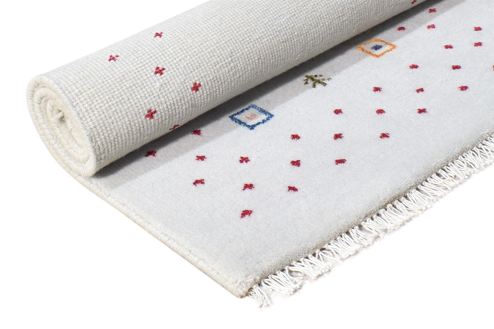 Hand Knotted Grey Wool Rug 2' X 3' Modern Scandinavian Bordered Small Carpet 7865064751253