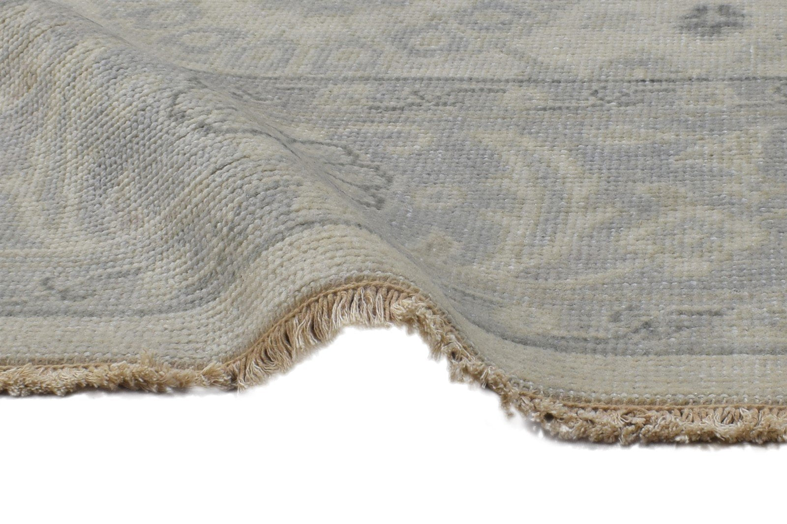 Hand Knotted Grey Wool Rug 2' X 3' Persian Oushak Oriental Small Square 7864331468949
