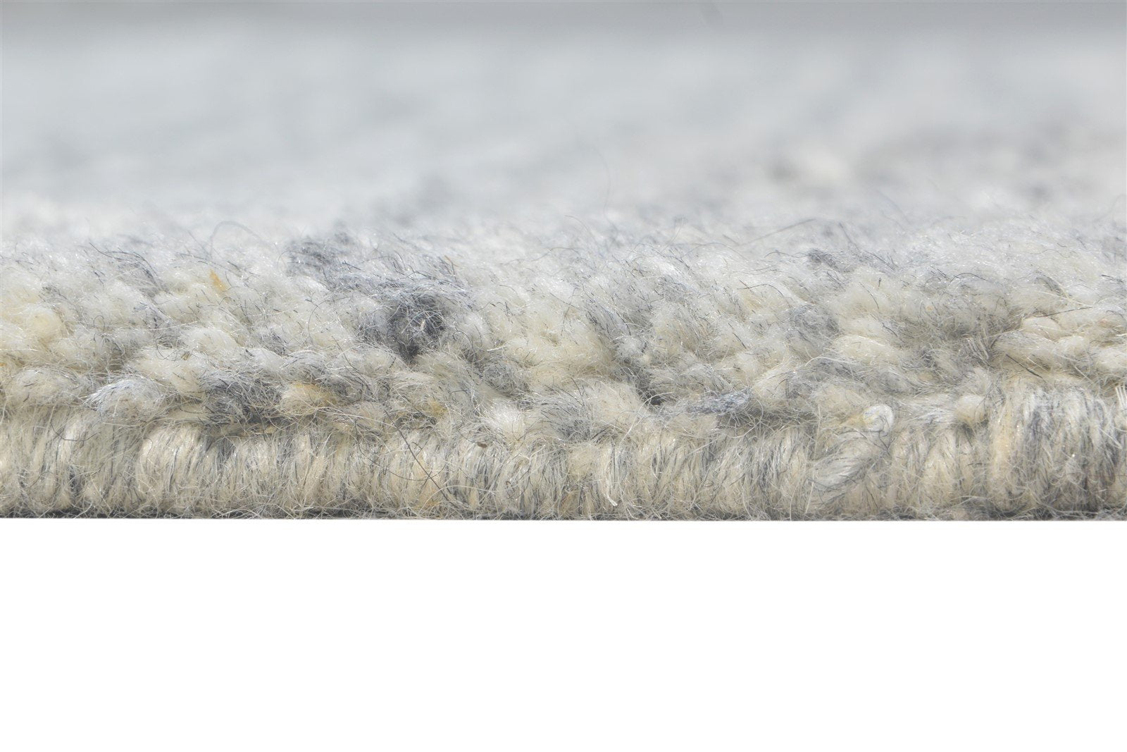 Hand Knotted Grey Wool Rug 2' X 3' Shag Scandinavian Solid Small Carpet 7865123045525