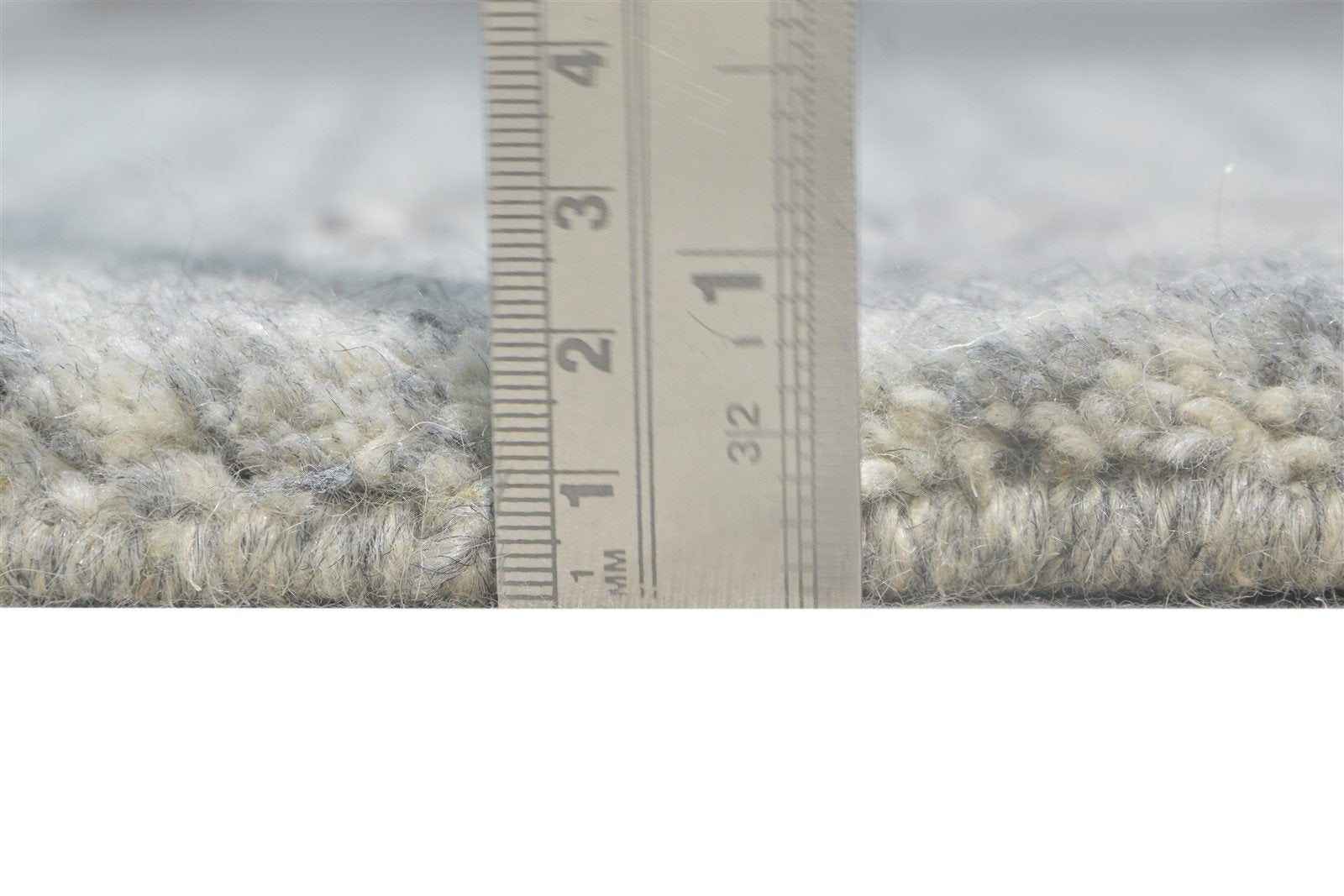 Hand Knotted Grey Wool Rug 2' X 3' Shag Scandinavian Solid Small Carpet 7865123045525