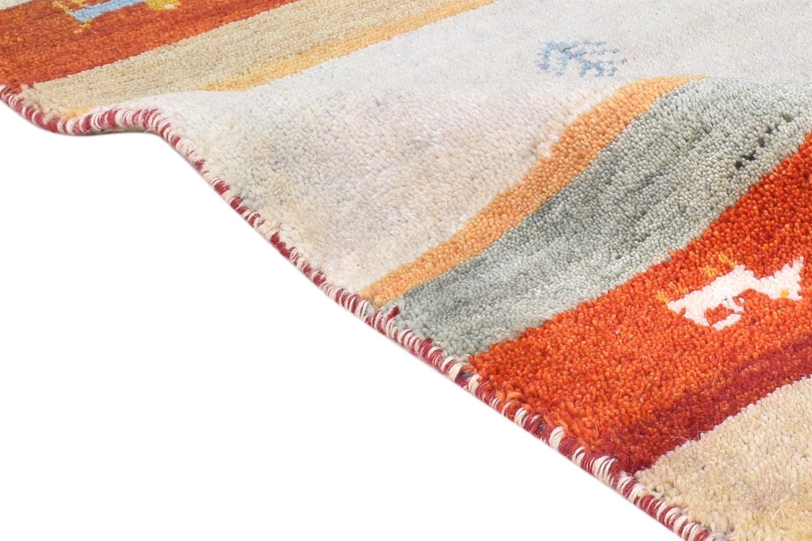 Hand Knotted Grey Wool Rug 2' X 3' Southwestern American Tribal Small Carpet 7865062359189