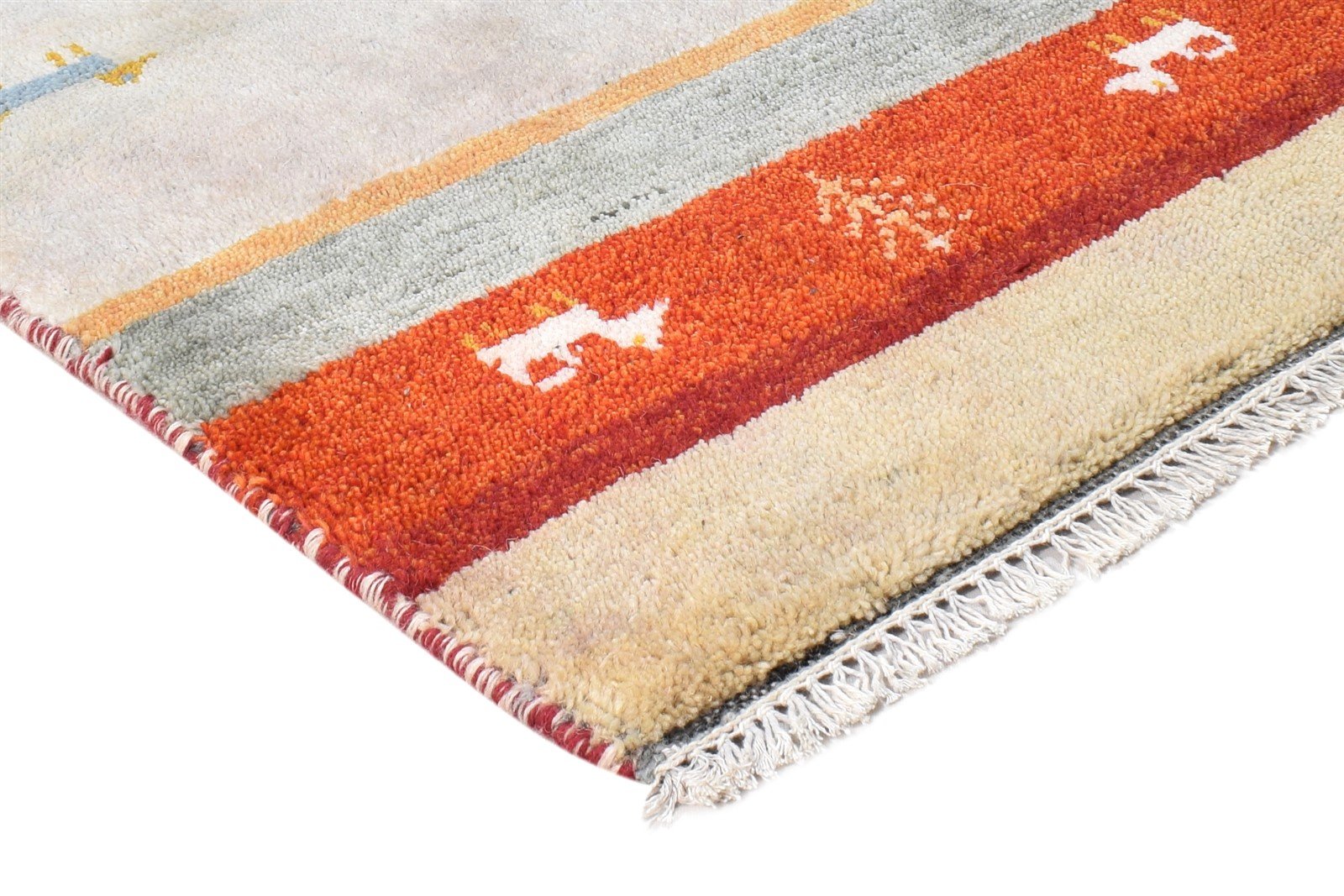 Hand Knotted Grey Wool Rug 2' X 3' Southwestern American Tribal Small Carpet 7865062359189