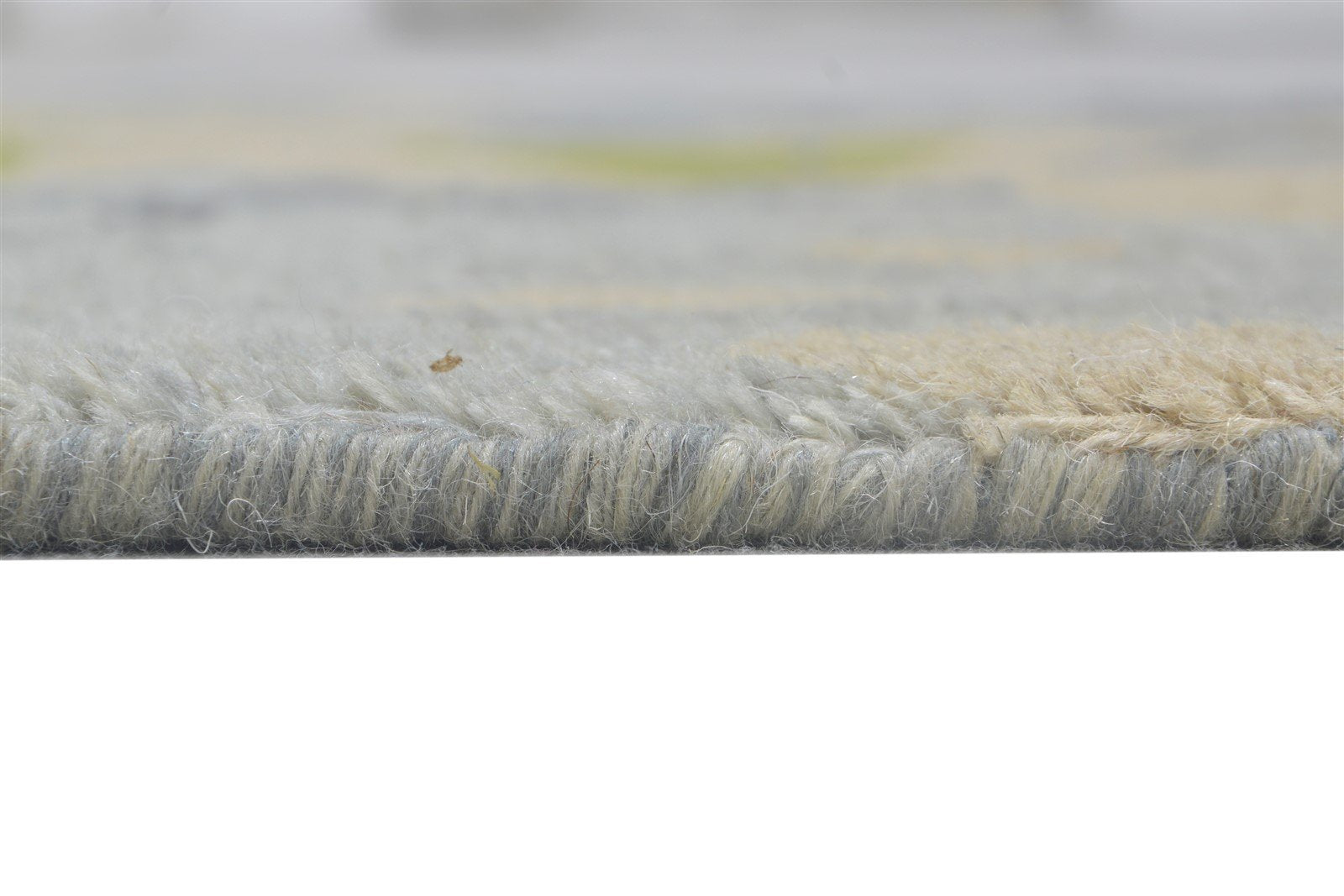 Rishanu Hand Knotted Grey Wool Rug 3' X 5' Modern Bohemian Abstract 7864314855573