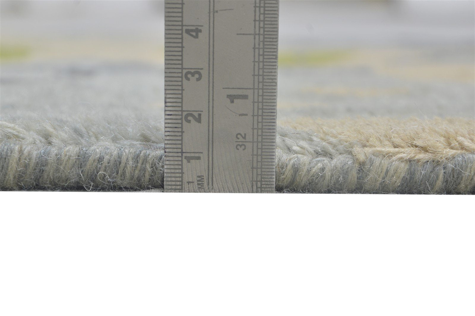 Rishanu Hand Knotted Grey Wool Rug 3' X 5' Modern Bohemian Abstract 7864314855573