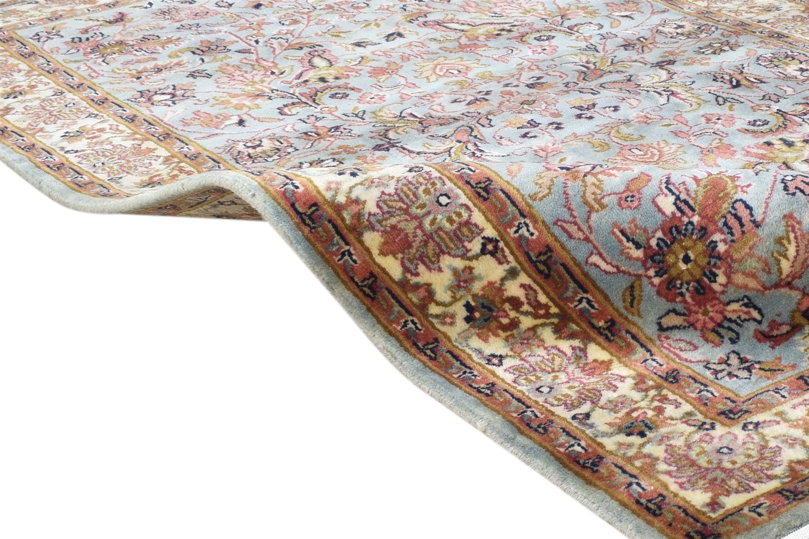 Hand Knotted Grey Wool Rug 3' X 5' Persian Kashan Oriental Small Carpet 7864679923861