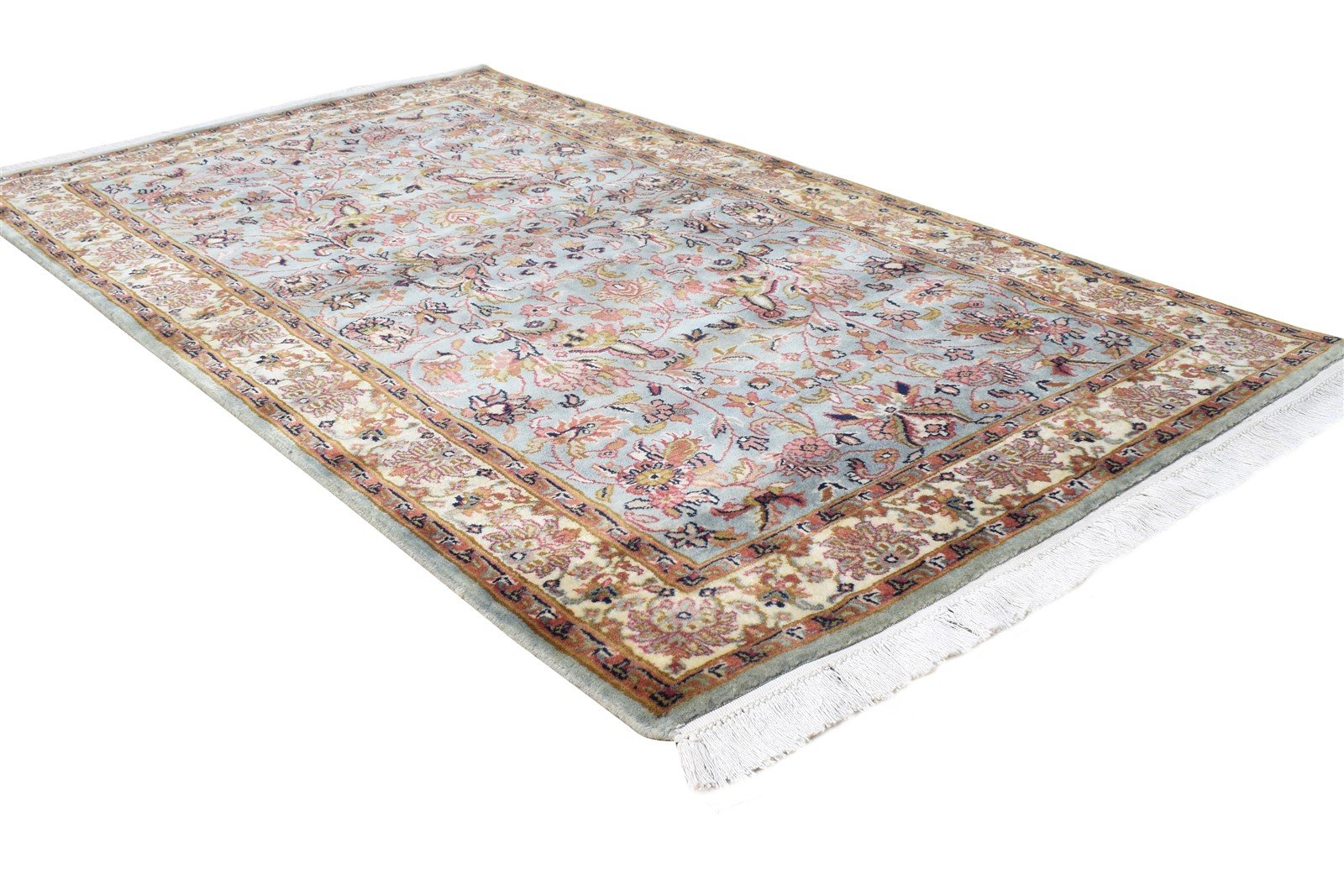Hand Knotted Grey Wool Rug 3' X 5' Persian Kashan Oriental Small Carpet 7864679923861