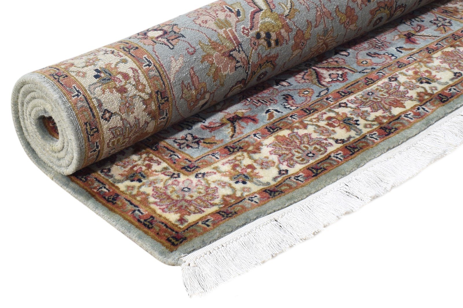 Hand Knotted Grey Wool Rug 3' X 5' Persian Kashan Oriental Small Carpet 7864679923861