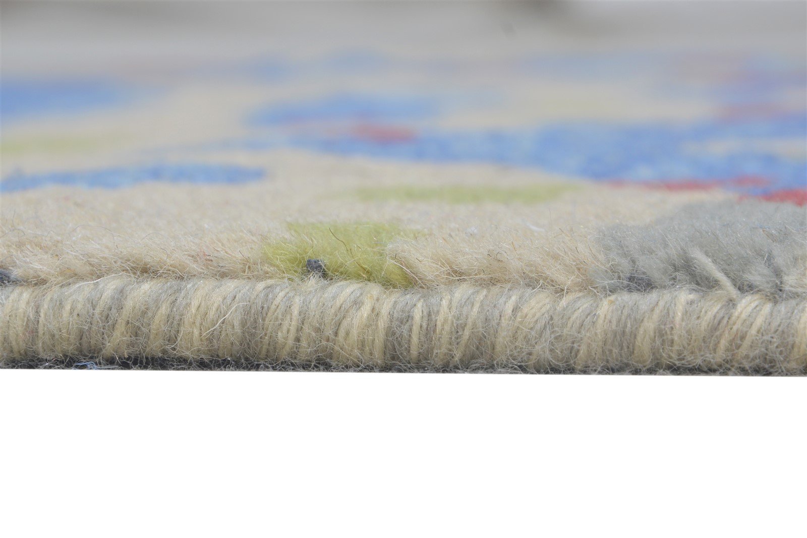 Hand Knotted Grey Wool Rug 3' X 9' Modern American Abstract Small Runner 7865149784213