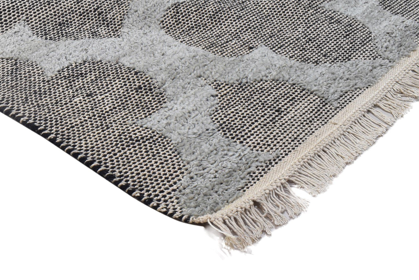 Hand Knotted Grey Wool Rug 5' X 8' Modern French Damask Room Size Carpet 7864090886293