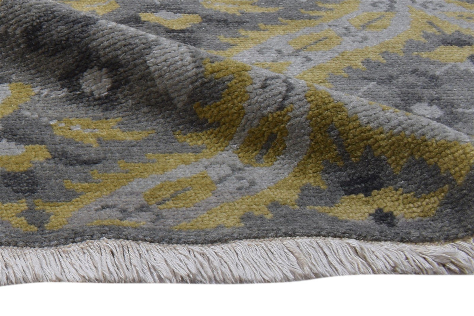 Hand Knotted Grey Wool Rug 5' X 8' Modern Moroccan Trellis Room Size Carpet 7864088756373