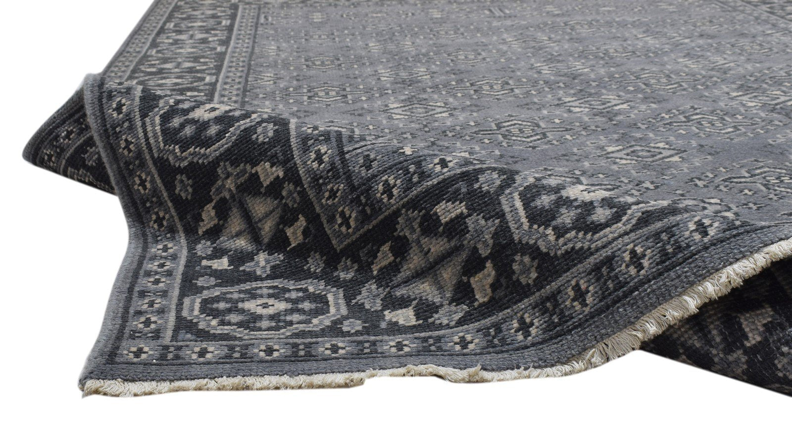 Seka Hand Knotted Grey Wool Rug 6' X 9' Persian Kazak Oriental 7860676624533