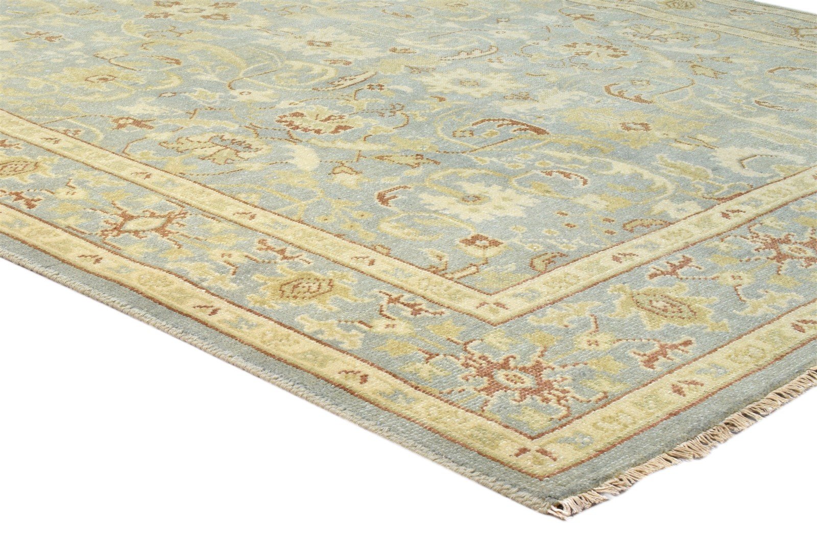 Hand Knotted Grey Wool Rug 6' X 9' Persian Oushak Oriental Large Carpet 7864081645717