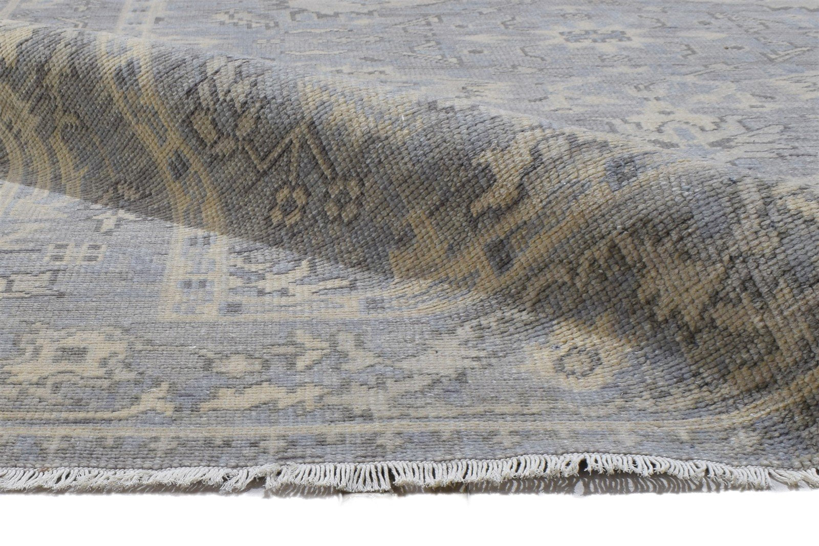 Hand Knotted Grey Wool Rug 6' X 9' Persian Oushak Oriental Room Size Carpet 7864329044117