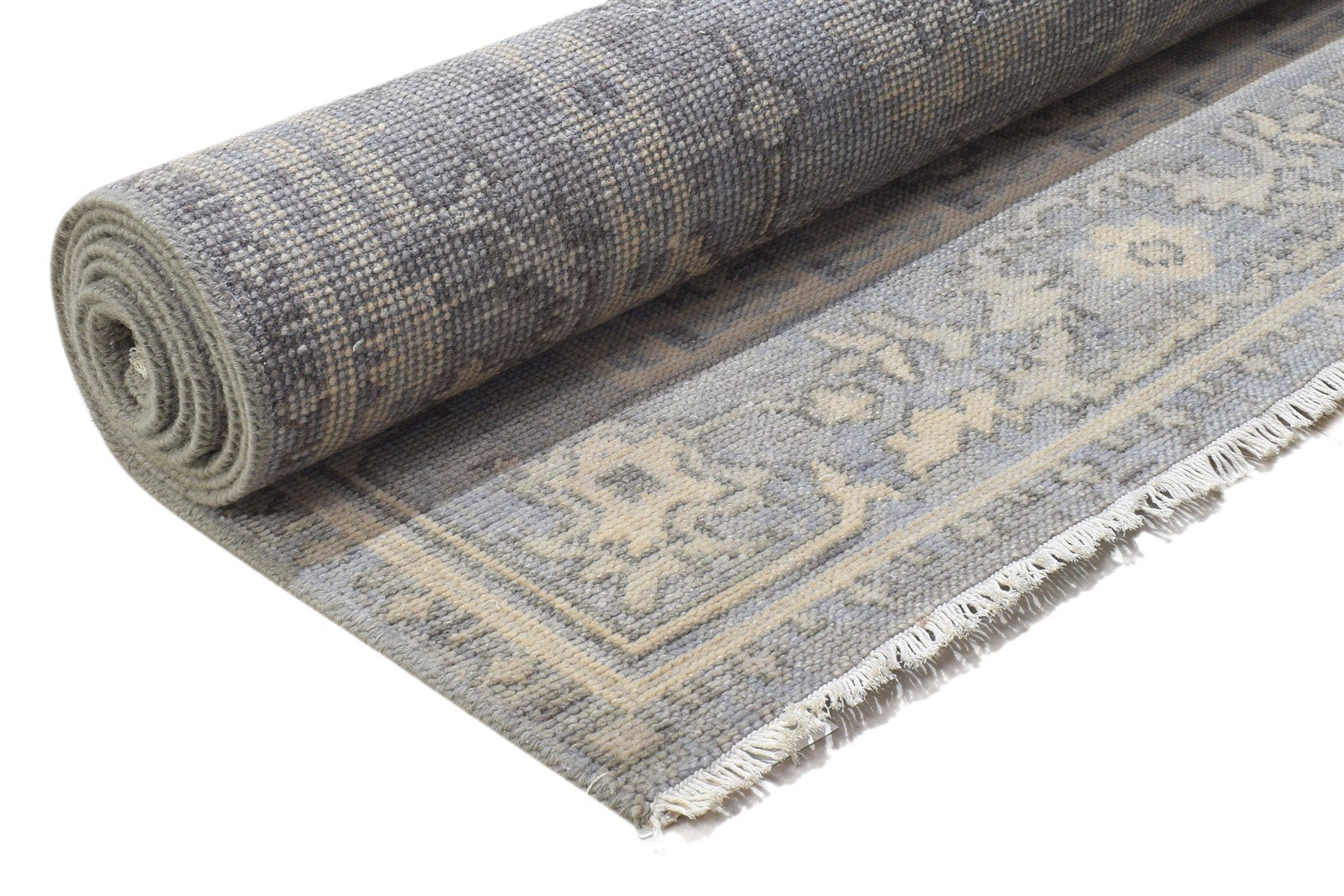 Hand Knotted Grey Wool Rug 6' X 9' Persian Oushak Oriental Room Size Carpet 7864329044117