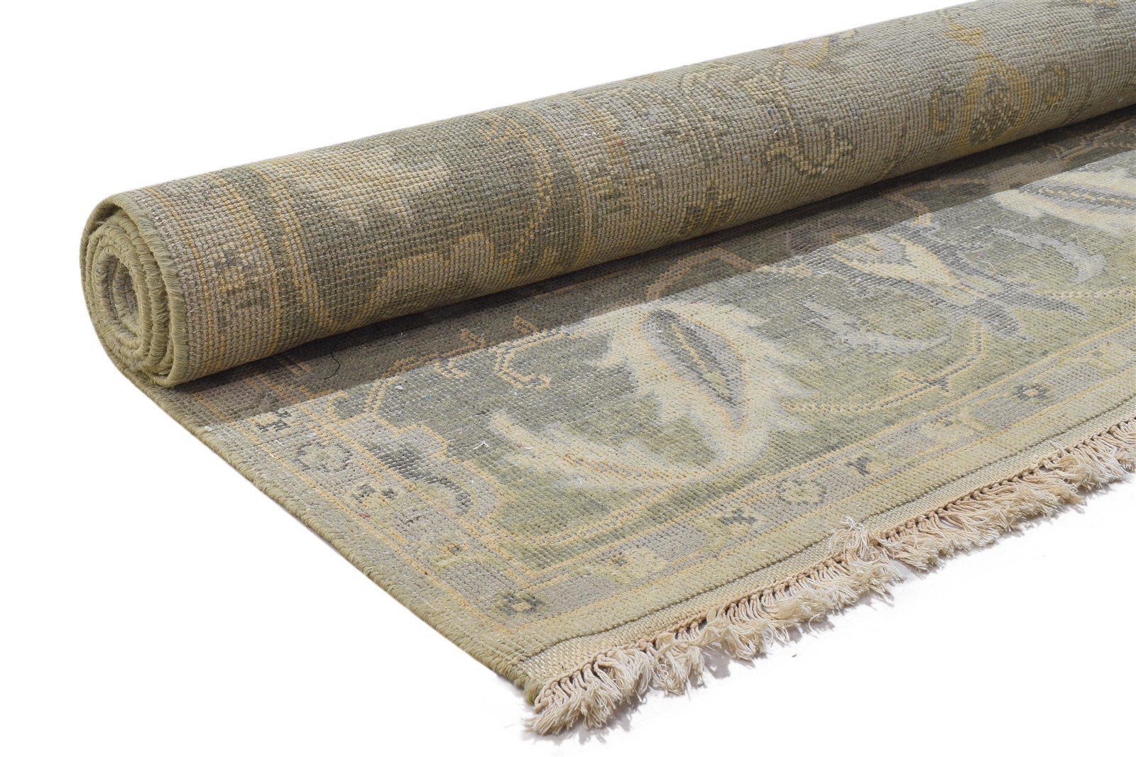 Hand Knotted Grey Wool Rug 8' X 10' Persian Agra Oriental Large Carpet 7864167825557