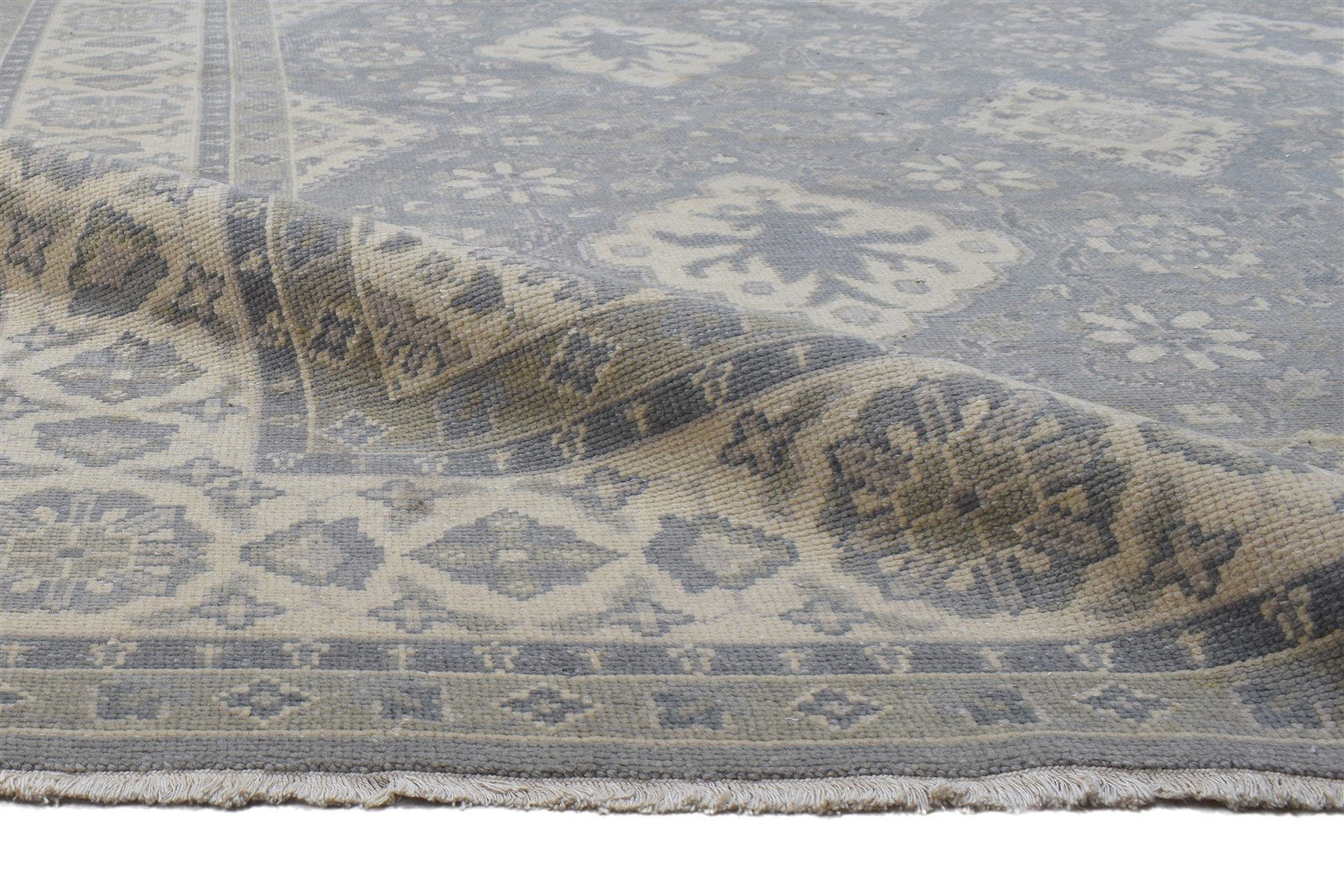 Hand Knotted Grey Wool Rug 8' X 10' Persian Kazak Oriental Large Carpet 7864103600277