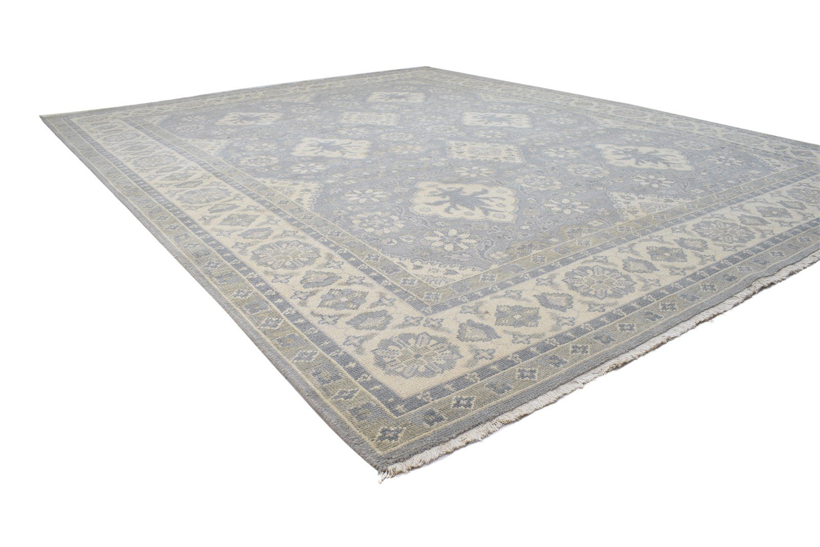Hand Knotted Grey Wool Rug 8' X 10' Persian Kazak Oriental Large Carpet 7864103600277