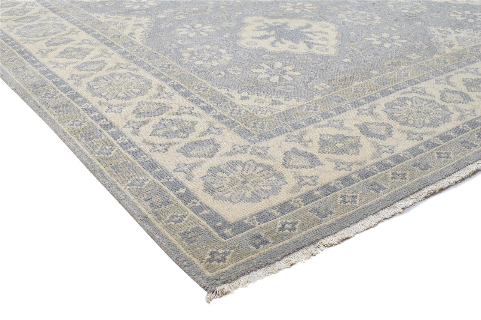 Hand Knotted Grey Wool Rug 8' X 10' Persian Kazak Oriental Large Carpet 7864103600277